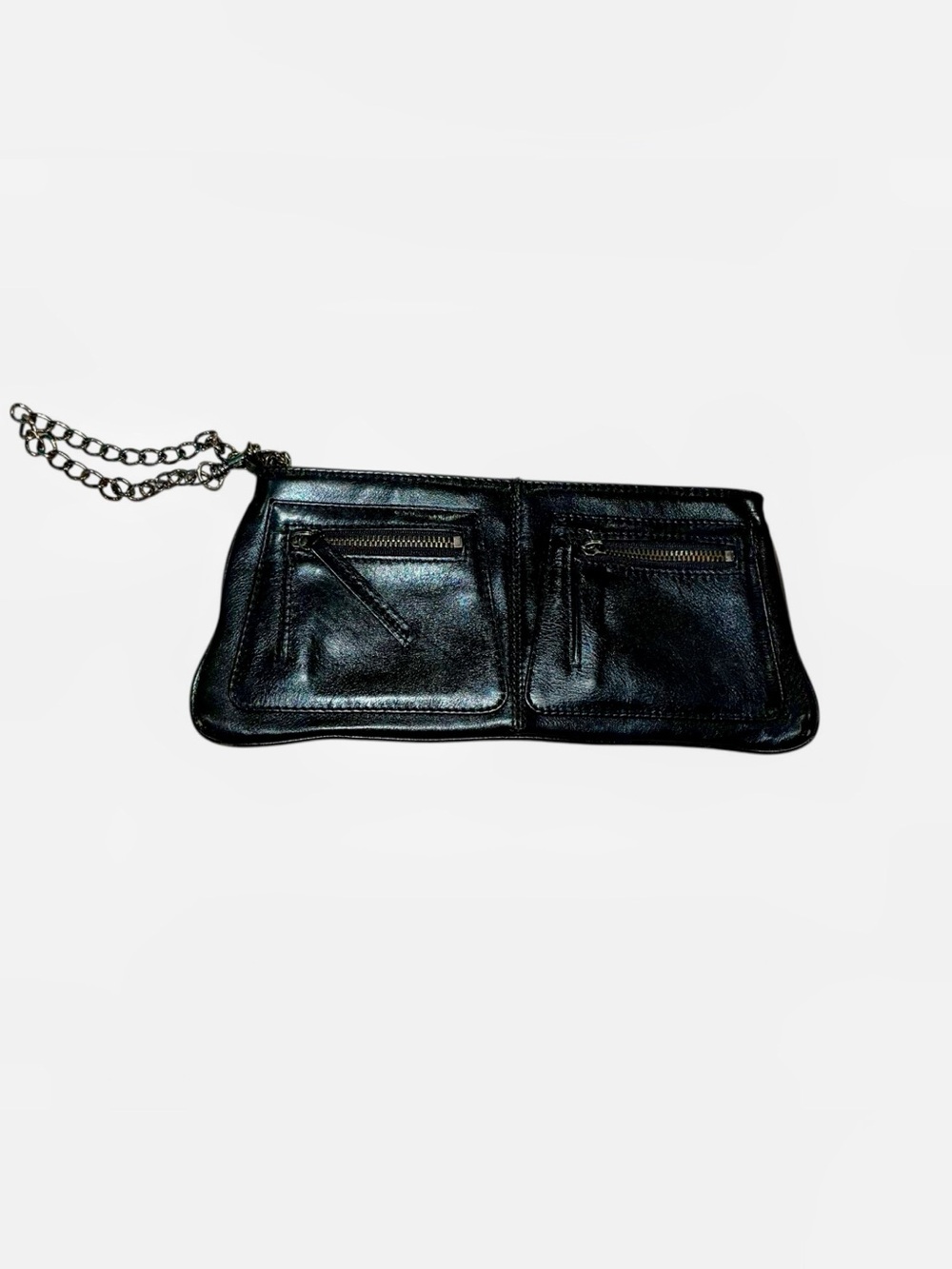Latico black leather USA Clutch Bag Purse Wristlet